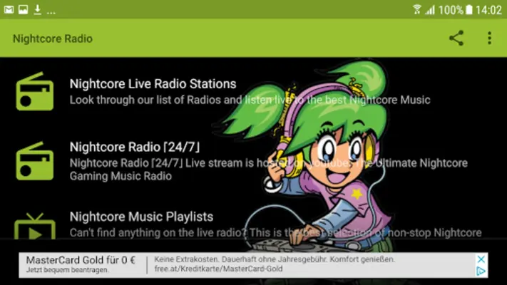 Nightcore Radio android App screenshot 0